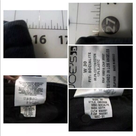 JOE'S Jeans Socialite Black Keith Wash Crop Size 30 Y - Picture 6 of 9